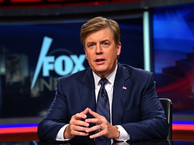 A split-screen image of Sean Hannity in a Fox News studio, with one side showing him in a serious interview setting and the o