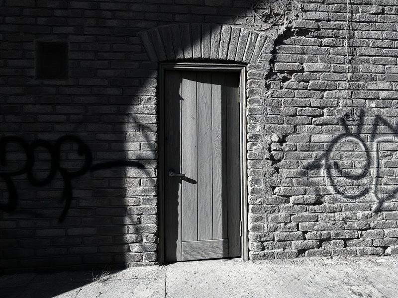 A moody, atmospheric concert shot of a Martone performance featuring dim lighting, abstract visuals, and a diverse group of m