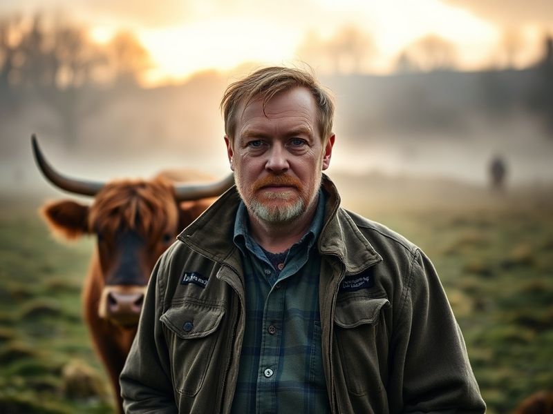 A collage of Martin Clunes in various roles: as Gary Strang from *Men Behaving Badly* (1990s sitcom style), in character as D