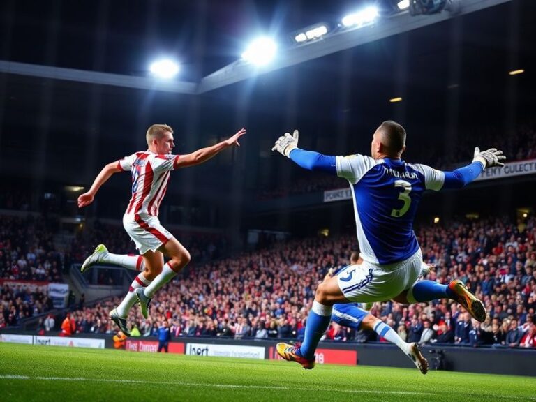 A dynamic action shot from the Ipswich Town vs Middlesbrough match at Portman Road, showing players in blue and white kits co