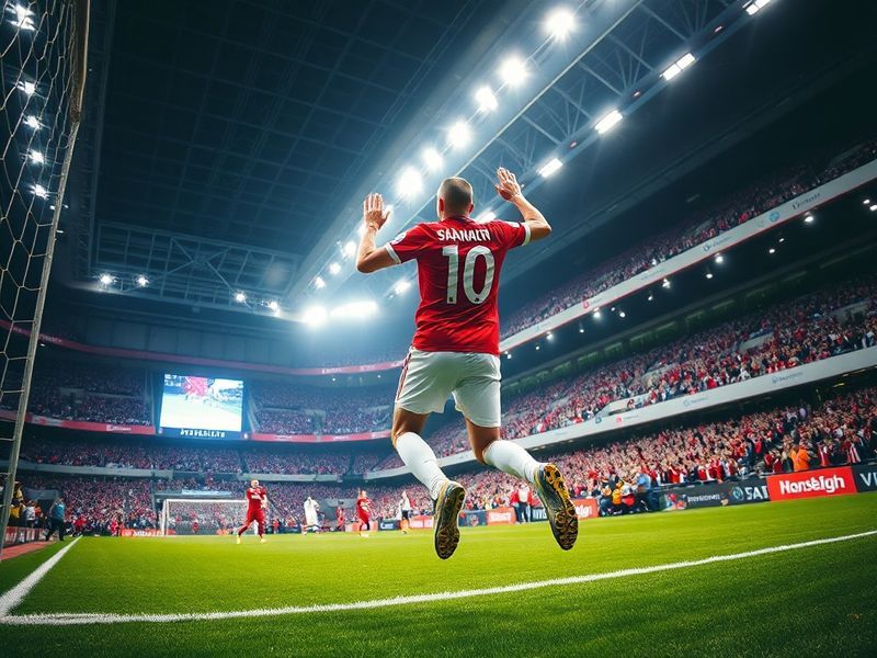 A vibrant stadium atmosphere with Bayern Munich and Stuttgart players mid-action during a Bundesliga match. The image capture