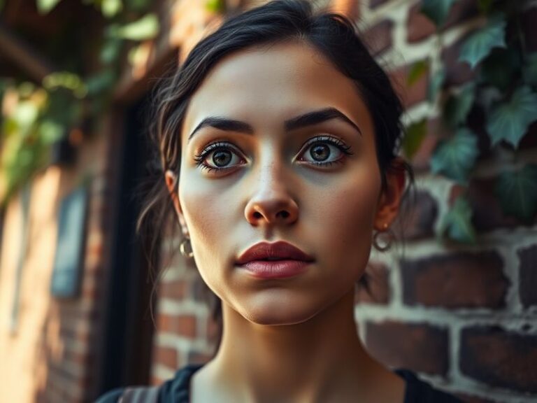 A professional portrait of Isa Briones in a modern, stylish setting with soft lighting, wearing a contemporary outfit that re