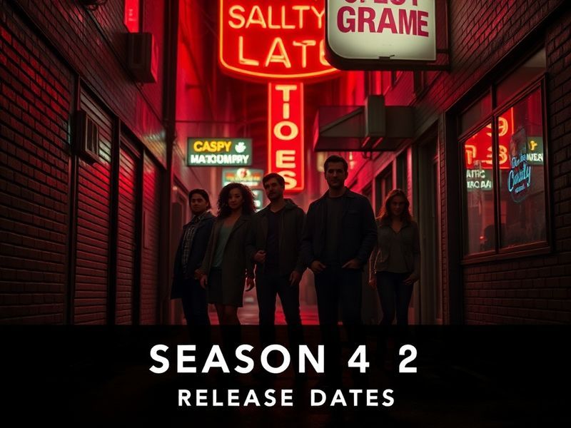 A split-screen image showing a calendar with 'Season 4 Premiere' circled, alongside a diverse group of fans watching a TV scr