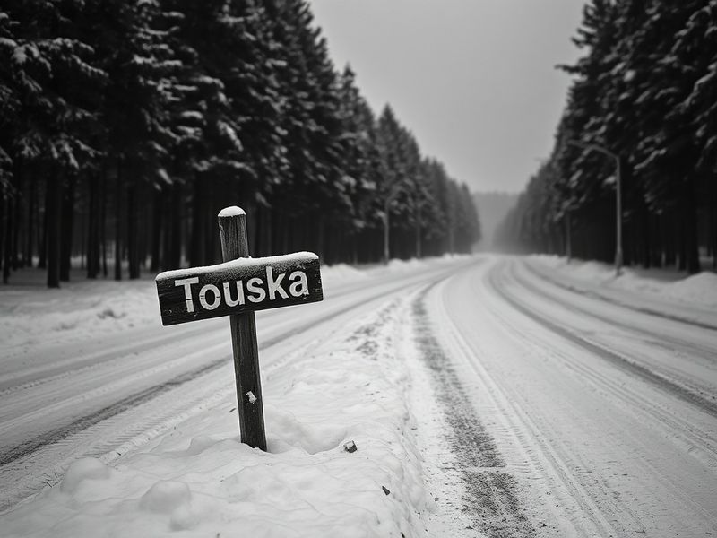 A dynamic shot of a touska athlete mid-movement in an urban alley, balancing on a low wall with graffiti-covered buildings in