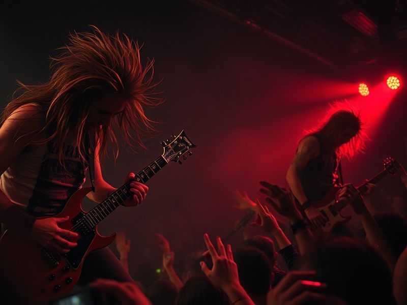 A gritty, neon-lit film set with a handheld camera capturing chaotic action in a dimly lit warehouse. The scene includes dive