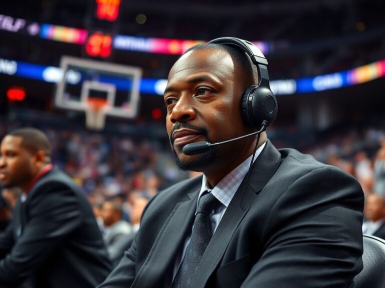 A mid-action shot of Jamahl Mosley coaching during a Magic practice. He is wearing a dark suit, gesturing animatedly with pla