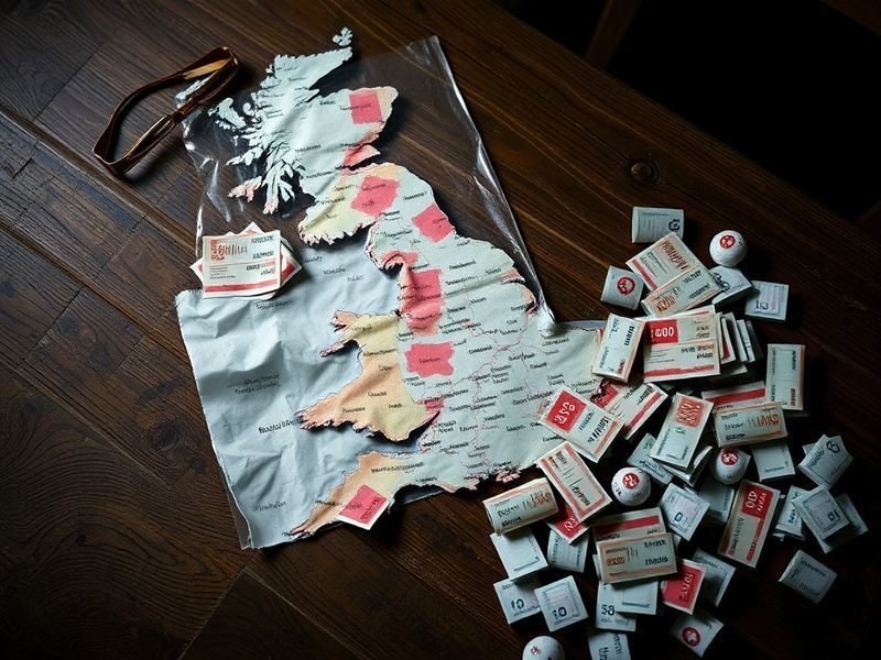 A split-image symbolizing inequality: one side shows a modern community center in a funded area with children playing, the ot