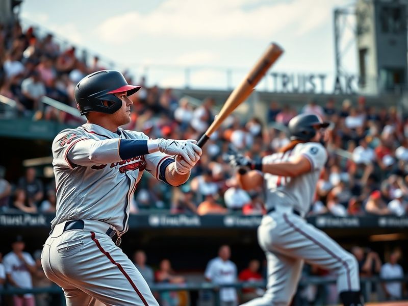 A split-screen image showing a vintage 1950s baseball scoreboard on one side and a modern smartphone displaying real-time MLB