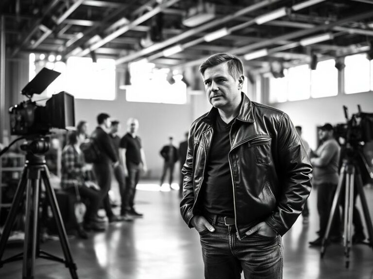 A split-image composition showing Patrick Muldoon in a 1990s TV role on the left (wearing a suit) and in a soccer uniform on