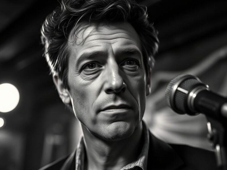 A professional headshot of Patrick Muldoon in his 40s, dressed in a casual yet stylish outfit, standing in a modern Los Angel