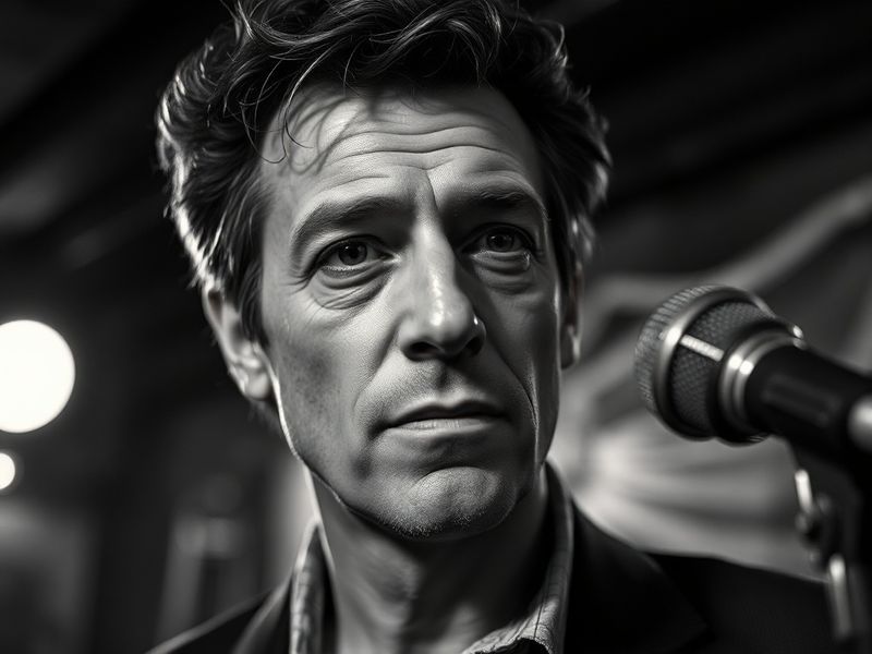 A professional headshot of Patrick Muldoon in his 40s, dressed in a casual yet stylish outfit, standing in a modern Los Angel