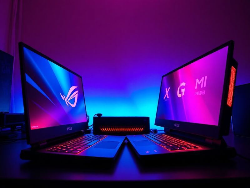 A split-screen image showing a GT race car (e.g., Ferrari 488 GTE) on a wet circuit at night and a MotoGP bike (e.g., Ducati)