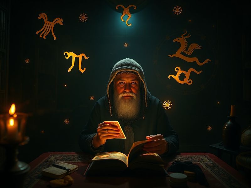 A celestial-themed illustration showing five zodiac symbols (Taurus, Leo, Scorpio, Aquarius, Pisces) aligned with subtle cosm