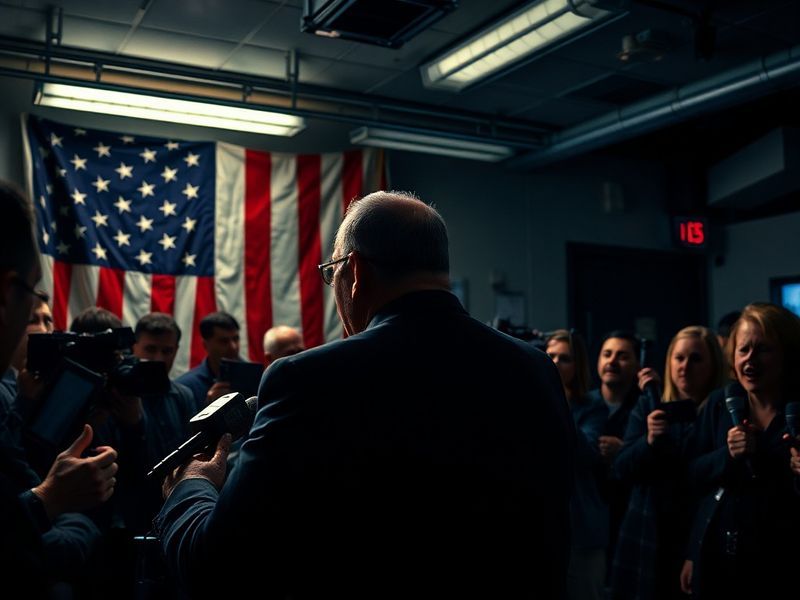 A split-image collage showing Alex Jones speaking into a microphone on the left, juxtaposed with a blurred Infowars logo and