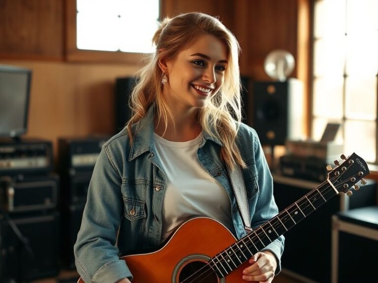 A professional headshot of Haylie Duff in a modern, warm-lit setting, wearing casual yet polished attire. She is smiling soft