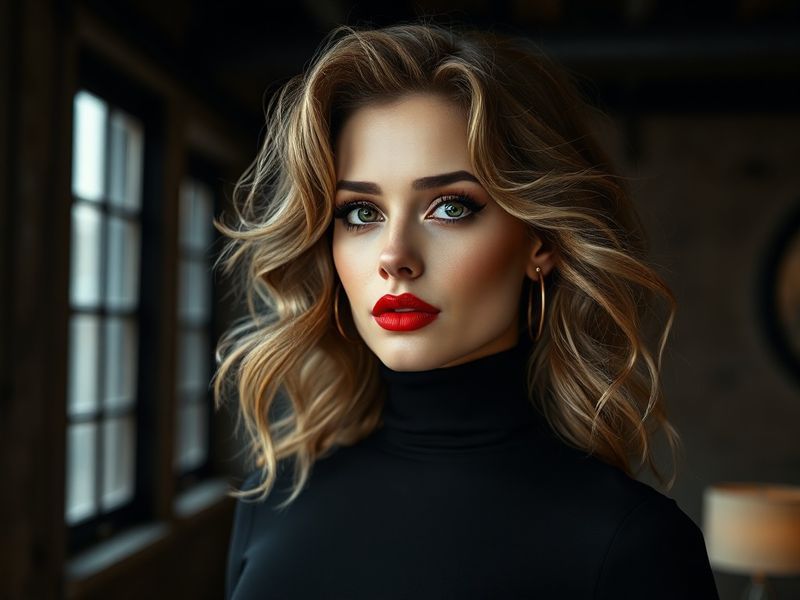 A vibrant studio shot of Klaudia Glam mid-laugh, wearing minimal makeup, with a ring light illuminating her face. She’s surro