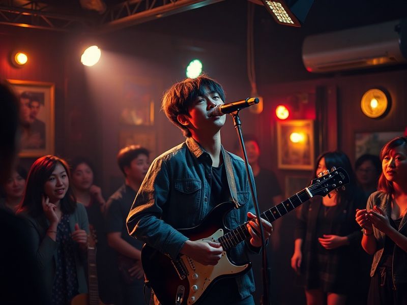A professional headshot of Lee Sung Jin in a modern studio setting, wearing a sleek blazer over a collared shirt. Behind him,
