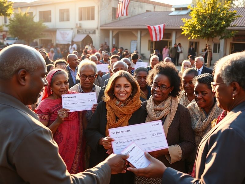 A split-image visual: one side shows a bustling city skyline with modern infrastructure, the other side depicts a struggling
