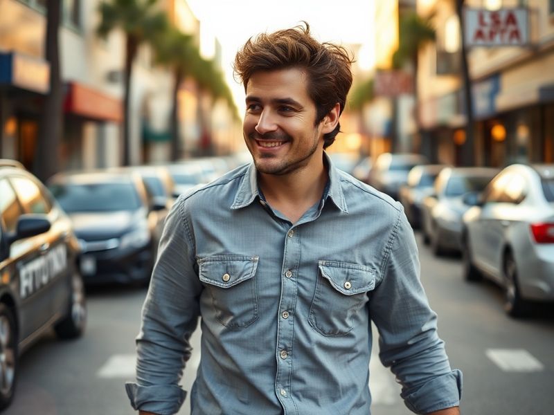A candid portrait of Jason Ritter on set, wearing a casual outfit with a thoughtful expression, reflecting his versatility as