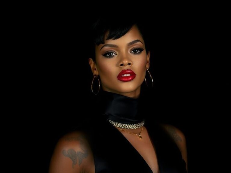 A collage of Rihanna’s most iconic W Magazine covers, featuring her in various high-fashion looks, from streetwear to haute c