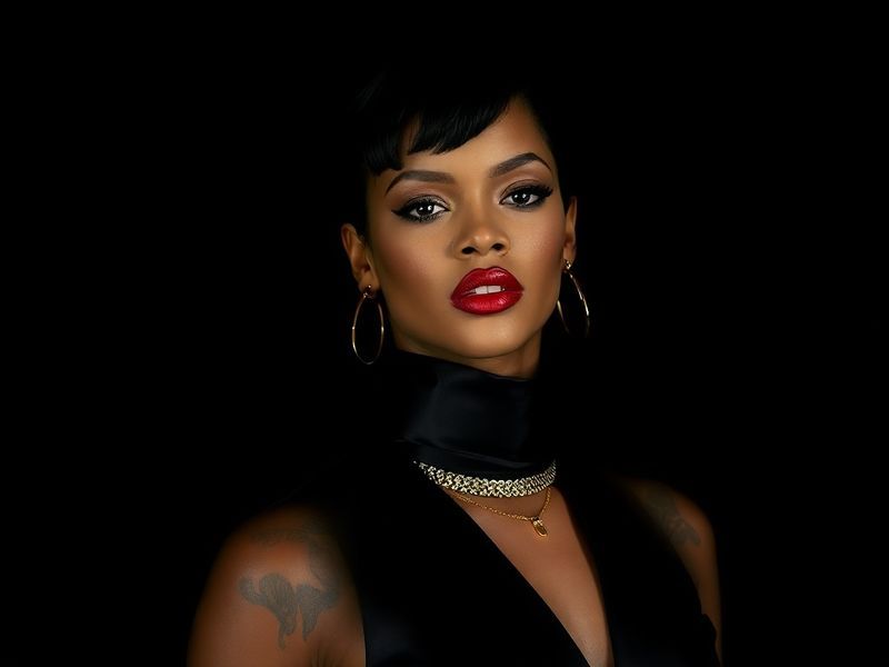 A collage of Rihanna’s most iconic W Magazine covers, featuring her in various high-fashion looks, from streetwear to haute c