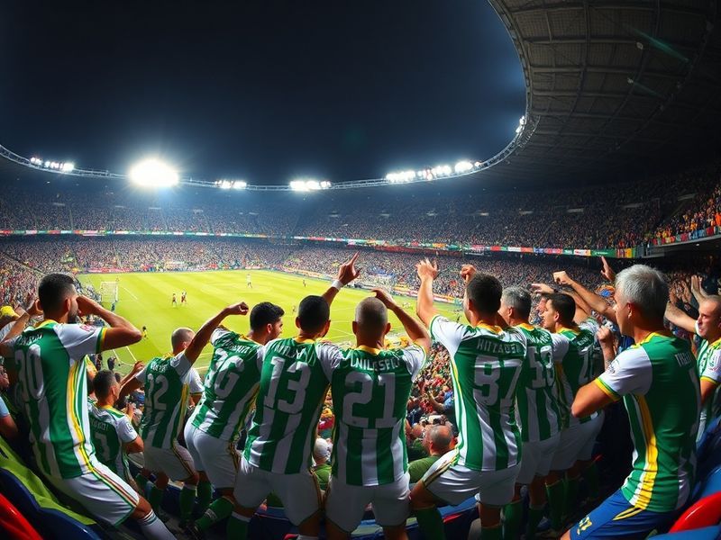 A packed Konya Büyükşehir Stadium during the Konyaspor vs Fenerbahçe match, showing intense action near the goal with players