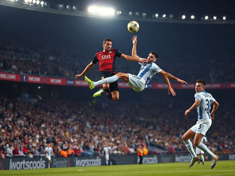 A wide-angle shot of Konyaspor vs Fenerbahçe match action at Konya’s Büyükşehir Belediye Stadyumu, showing players in mid-act