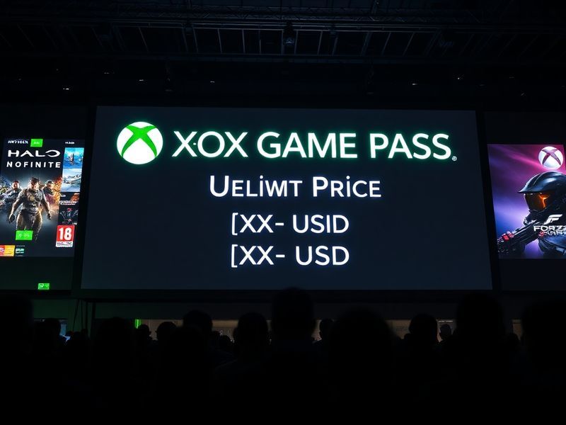 A split-screen image showing a gamer holding a controller in one frame and a price tag with 'Game Pass Ultimate' on it in the