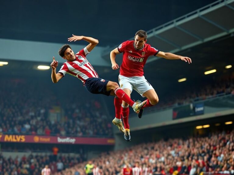 A wide-angle shot of St Mary’s Stadium during the Southampton vs Bristol City match, capturing the action in the box with pla