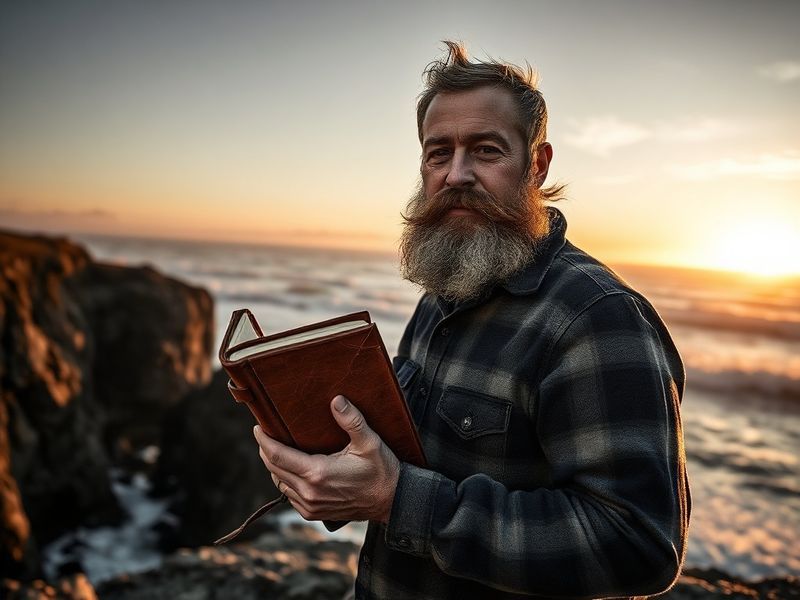 A split-image visual: on the left, a close-up of Maxim Logue speaking into a microphone, exuding confidence; on the right, a