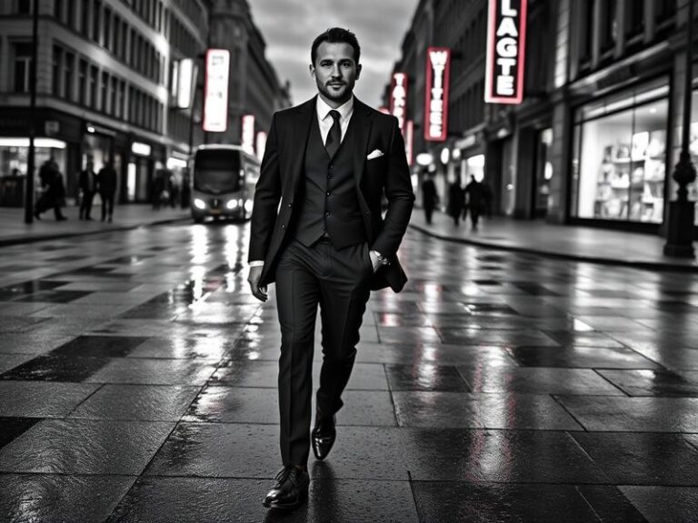 A mid-career action shot of Jason Cundy in a studio setting, wearing a dark blazer over a collared shirt, speaking into a mic