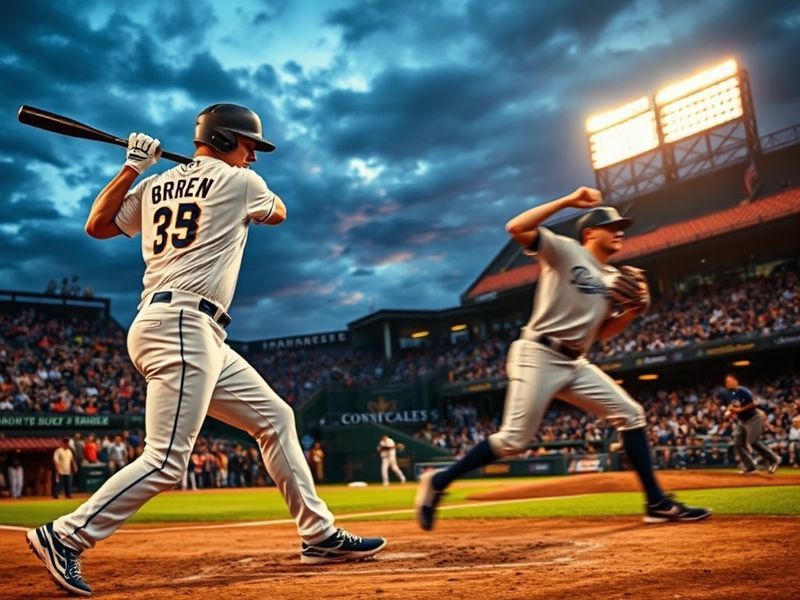 A split-image photo of the Padres' lineup celebrating in the dugout versus the Rockies' players in action at Coors Field, wit