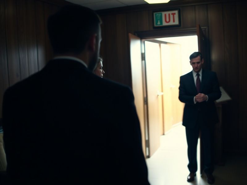 A split-screen image showing Will Trent and Amanda Wagner in professional attire, one side looking determined and the other a