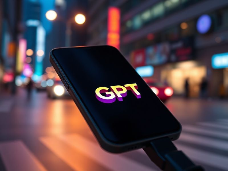 A diverse group of people in a modern digital workspace interacting with holographic chatbot interfaces, representing global