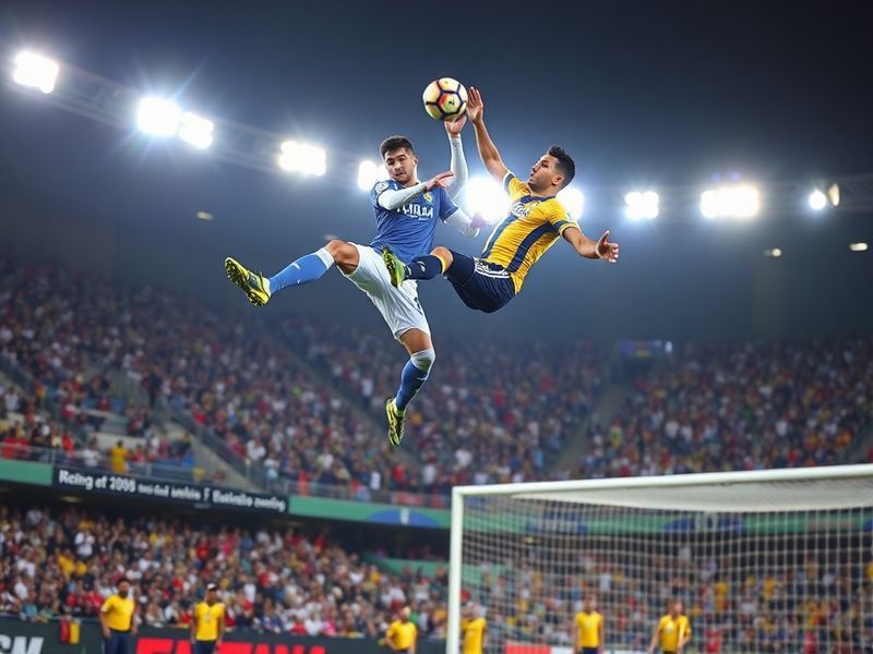 A packed Estadio Azteca or Estadio León filled with fans, players on the pitch during a high-stakes match, and vibrant team c