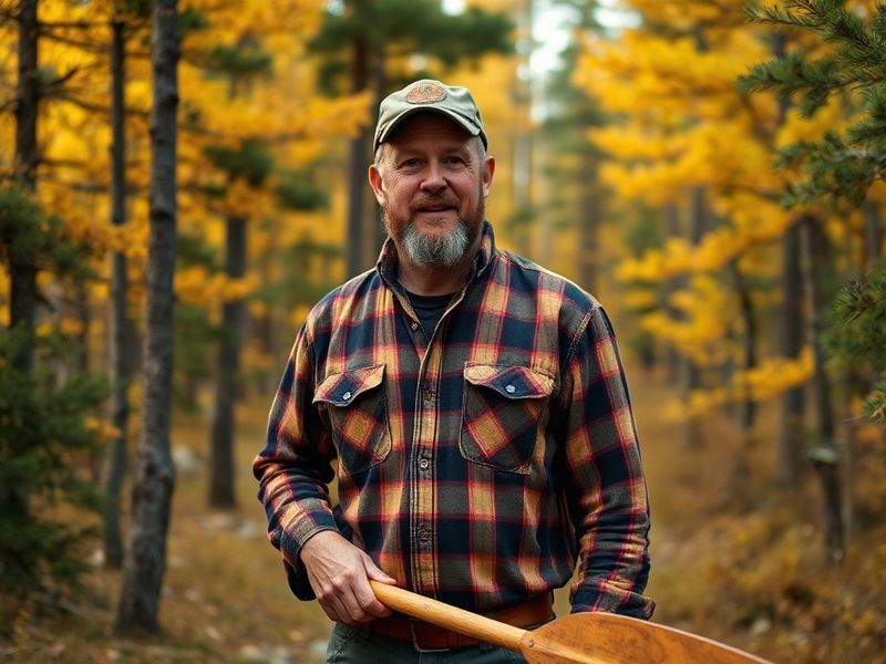A mid-career portrait of Erik Johnson in a modern office setting, wearing a smartwatch and examining data visualizations on a