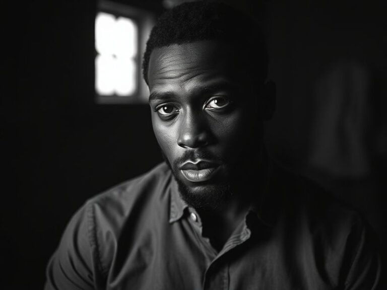 A dynamic portrait of Ot Fagbenle in a modern, stylish setting. He is dressed in a casual yet sophisticated outfit, exuding c