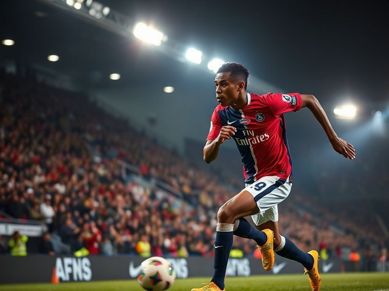 A dynamic shot of PSG players in action against Nantes, highlighting the intensity and competition on the field. The image sh