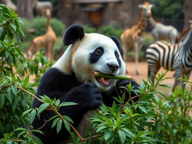 A vibrant aerial view of the Smithsonian National Zoo in Washington, D.C., showcasing its lush green landscapes, modern anima