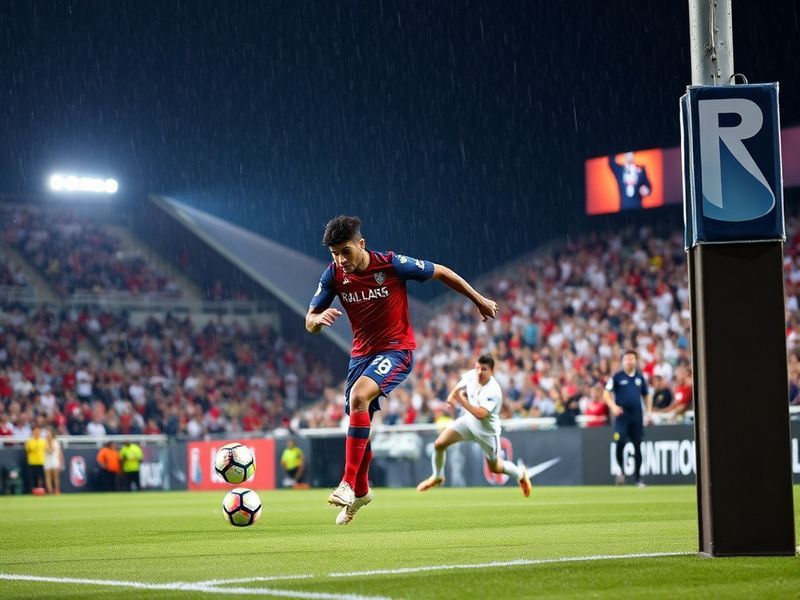 A split-image visual: left side shows Real Salt Lake players celebrating with fans in a snowy Utah stadium, right side shows