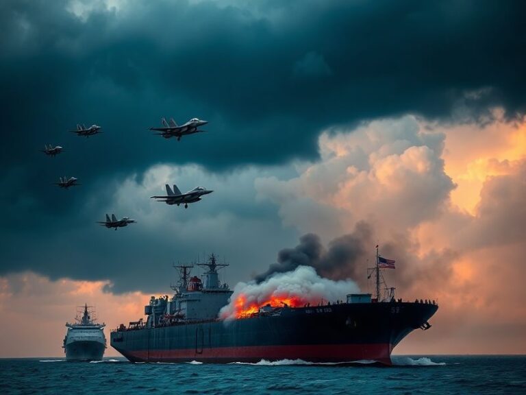 A geopolitical map of the Persian Gulf highlighting US military deployments, Iranian nuclear sites, and key chokepoints like