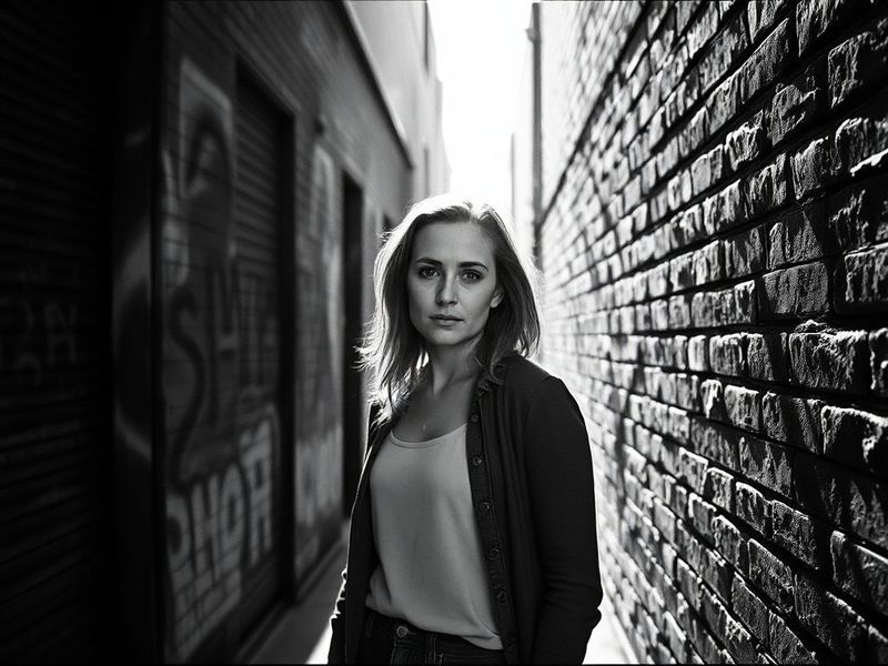 A split-screen image: on the left, Emily Hart filming a TikTok video with a smartphone; on the right, a close-up of her editi