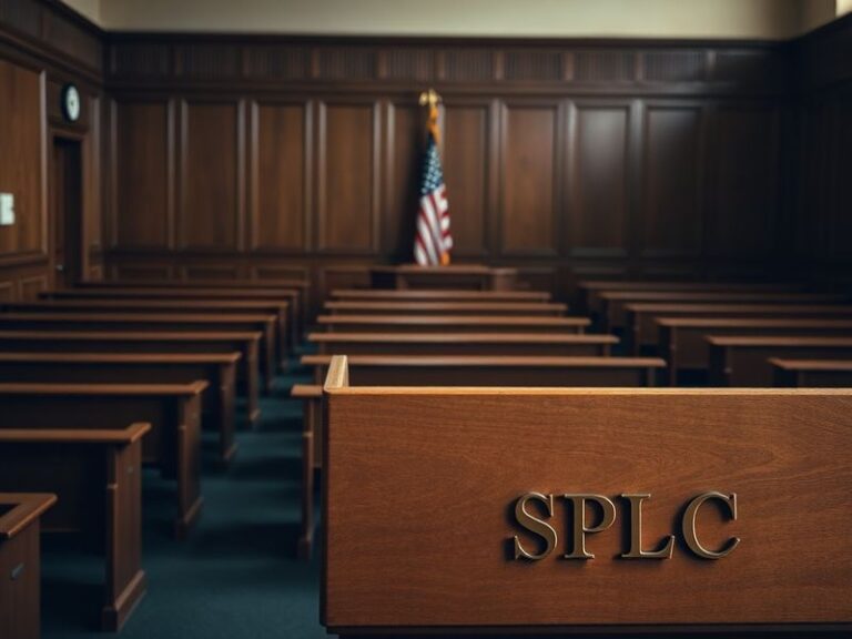 A split-image design: on the left, a historic civil rights protest in Montgomery, Alabama, with signs reading 'Justice Now';
