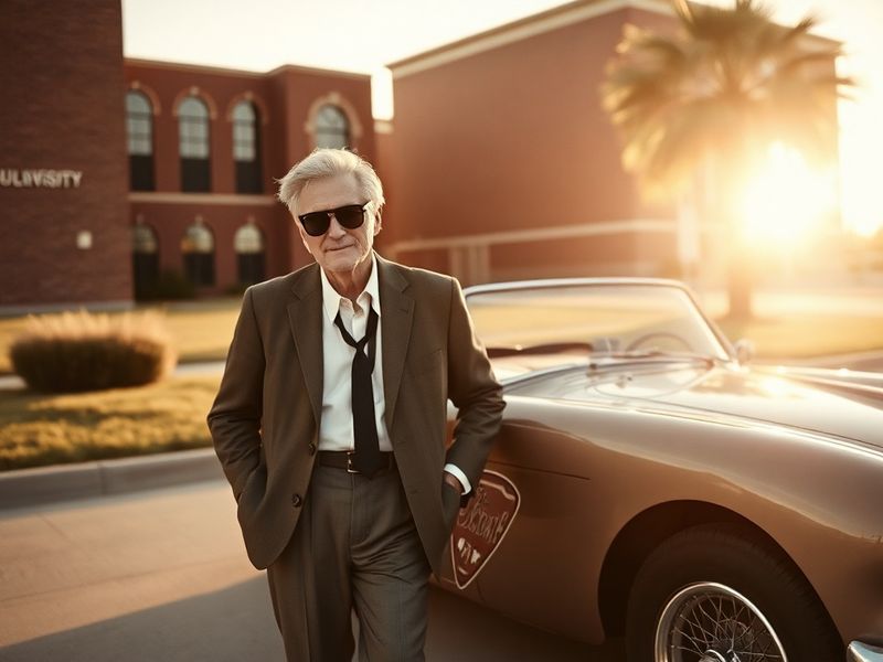 A dynamic action shot of Texas Tech football or basketball players in a modernized stadium or arena, with David Bailey in a s