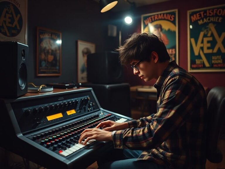 A dynamic shot of Jorma Taccone on set directing a comedy scene, with Andy Samberg and Akiva Schaffer in the background, blen
