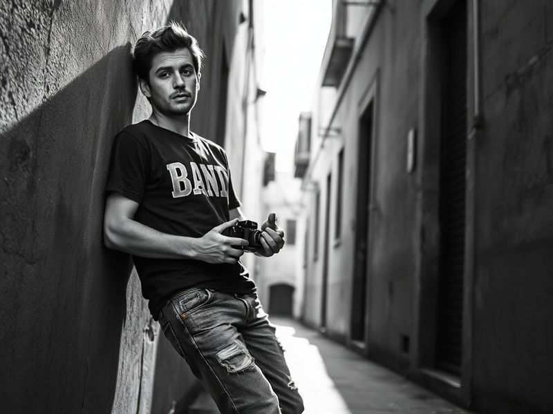 A dynamic action shot of Ignacio Buse mid-forehand swing on a clay court, with a blurred stadium background highlighting his