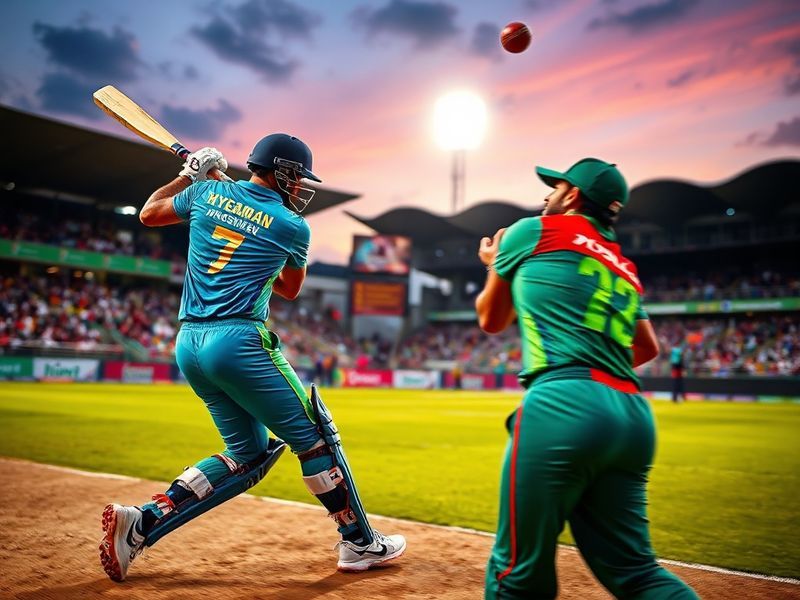 A tense moment from the Hyderabad Kingsmen vs Islamabad United PSL match, featuring Shadab Khan in mid-shot bowling to a bats