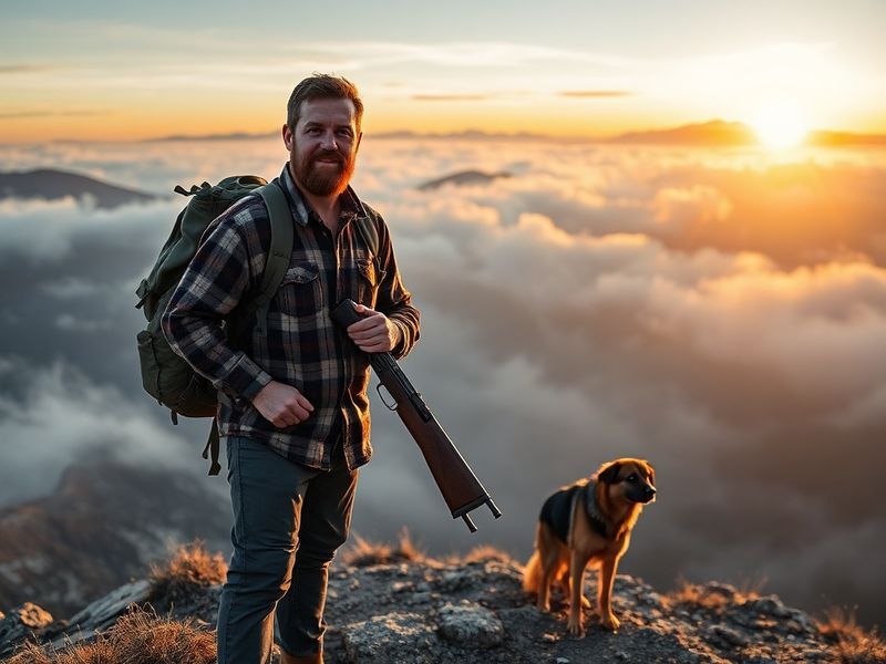 A dynamic photo of Jake Reiner in a broadcast studio, wearing a headset and gesturing toward a monitor displaying basketball