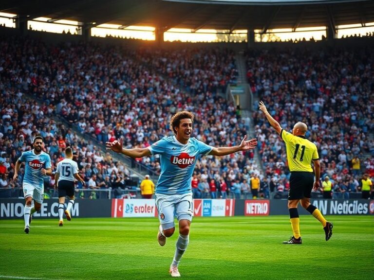 A tense moment at the Stadio Diego Armando Maradona: Napoli’s Matteo Politano celebrates scoring the winning goal against Cre
