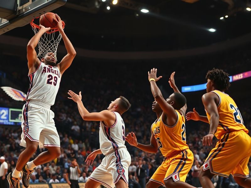 A split-screen image showing Mike Trout (Angels) swinging for a home run on one side and Salvador Perez (Royals) executing a
